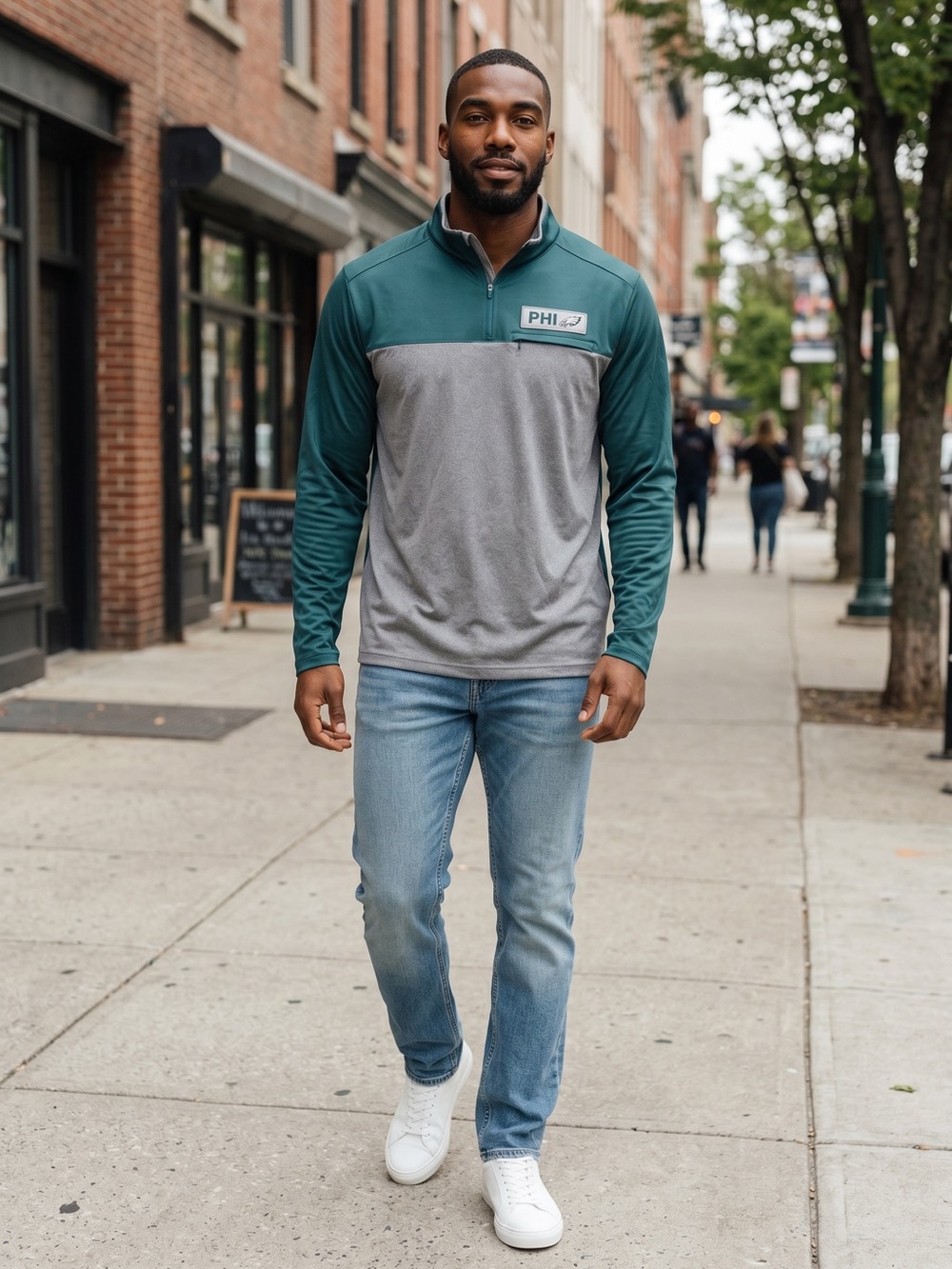 NWT New NFL Philadelphia Eagles Half-Zip Top Size XXL